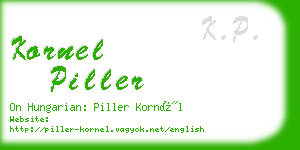 kornel piller business card